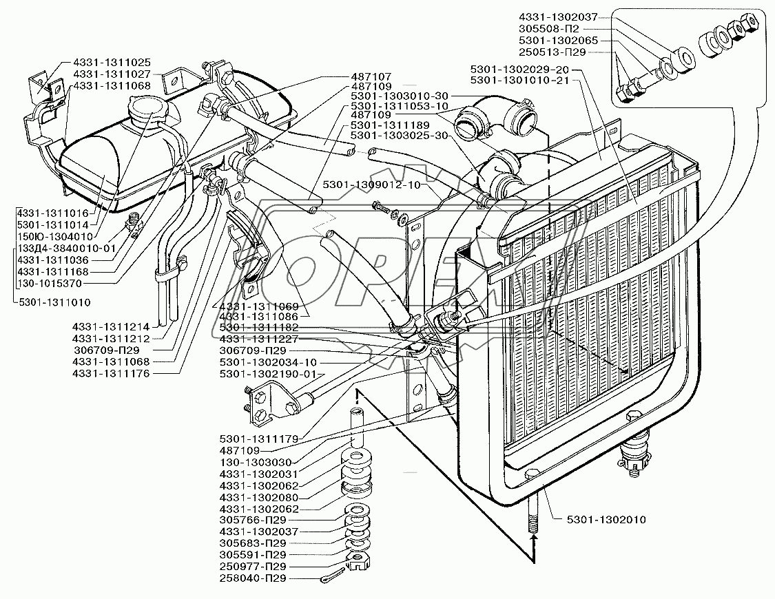 Система охлаждения дизеля Д-245.12С